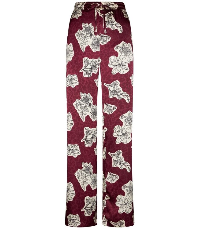 full button polyester-satin-mix pyjama 'bold blooms'