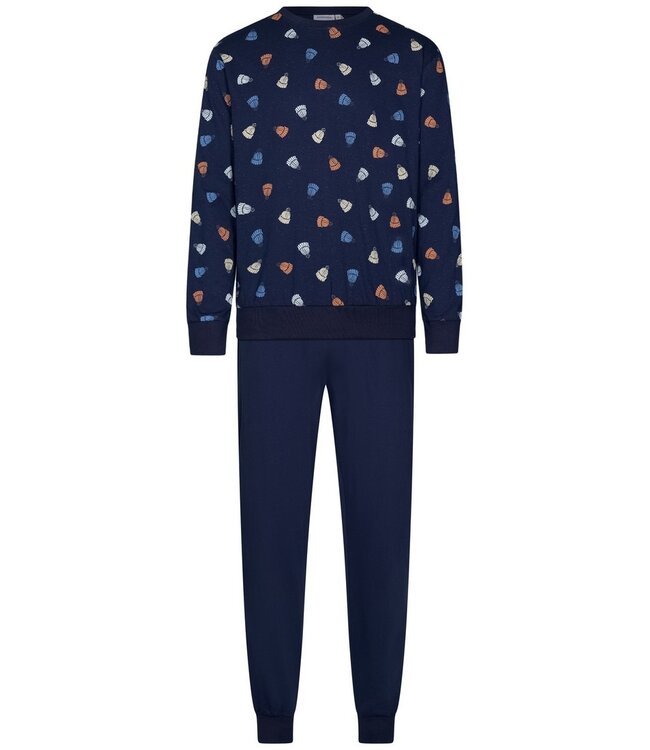 Heren pyjamaset van katoen-polyester-mix 'woolly hat'