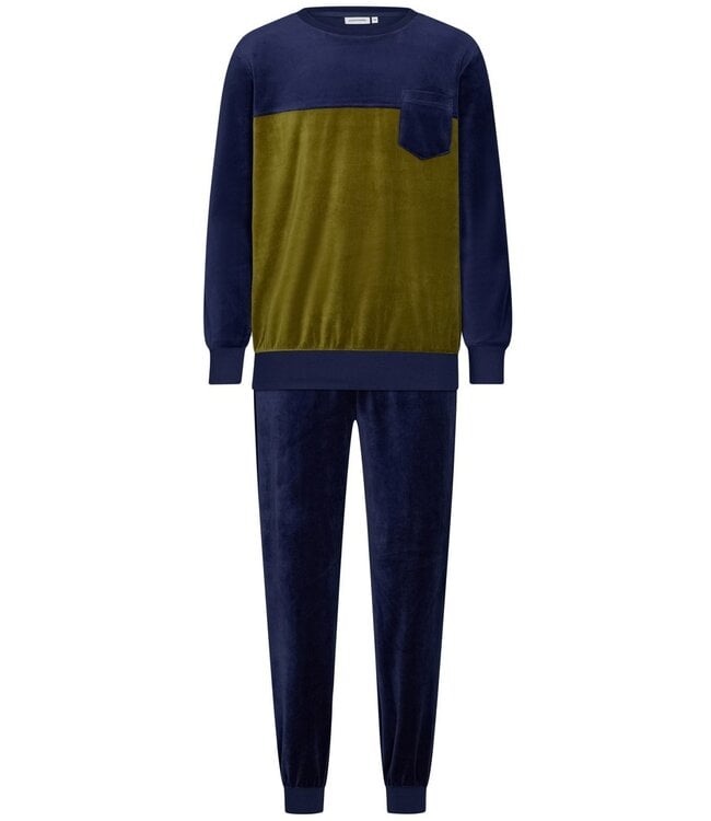men's velvet home lounge suit 'modern square'