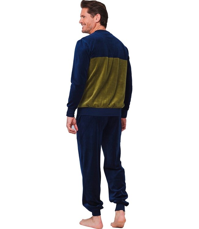 men's velvet home lounge suit 'modern square'