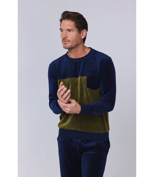 men's velvet home lounge suit 'modern square'