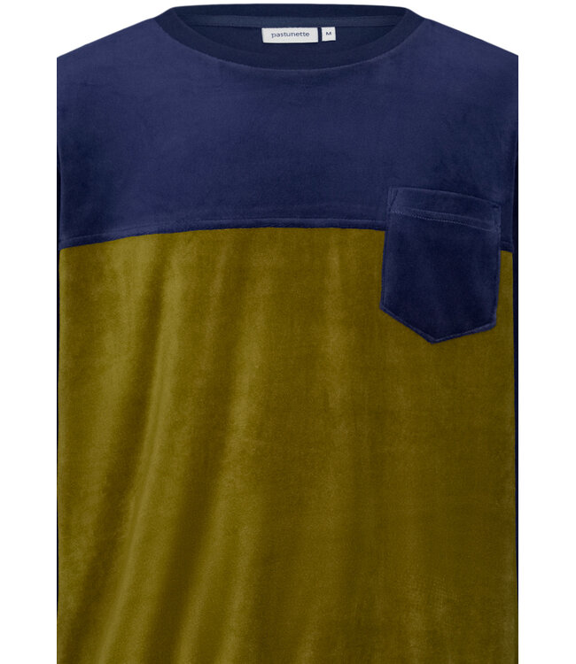 Velours heren huispak 'modern square'