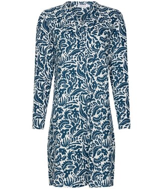 Pastunette 100% organic cotton long sleeve nightdress with buttons 'arty leafs'