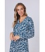 100% organic cotton long sleeve nightdress with buttons 'arty leafs'