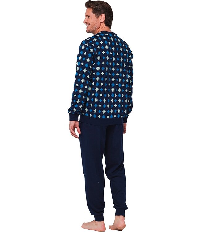 men's 100% cotton pyjama set with buttons 'groovy star'