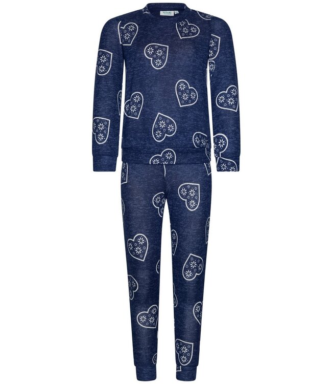Warme fleece lounge-pyjama voor meisjes 'snow time'