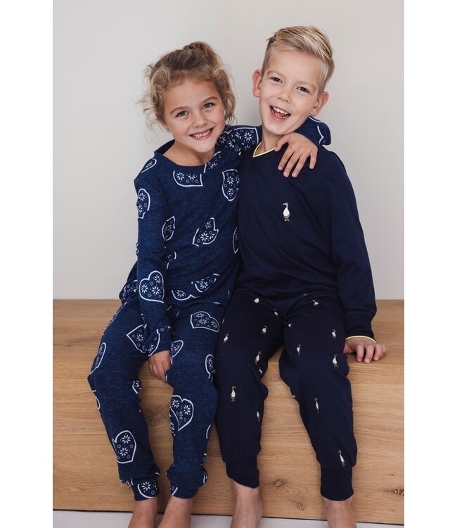 kids warm fleece home lounge-pyjama 'snow time'