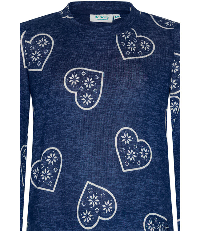 Warme fleece lounge-pyjama voor meisjes 'snow time'