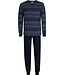 Pastunette for Men blauw gestreepte katoenen pyjama met V-hals 'comfort men'