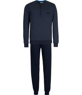 Pastunette for Men blauw gestreepte pyjama met knopen 'comfort men'