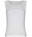 Pastunette Premium snow white v-neck sleeveless lace trimmed vest 'mix it women'