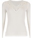 Pastunette Premium snow white v-neck lace long sleeve top 'mix it women'