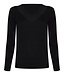 Pastunette Premium black v-neck lace long sleeve top 'mix it women'