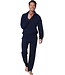 dark blue cotton french terry home lounge suit with full zip 'comfort men'