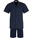 Pastunette for Men blue squares full button cotton shorty set 'comfort men'