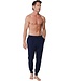 lange blauwe lounge-broek met boorden van katoen french terry 'mix it men'