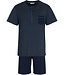 Pastunette for Men blue cotton shorty set set with buttons 'comfort men'