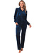 luxe blauw velours dames loungeset met rits 'chic blue velvet'