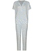 Ecovero viscose dames pyjama korte mouw met knopen Blue Animal