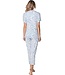 ecovero-viscose short sleeve pyjama with buttons blue animal