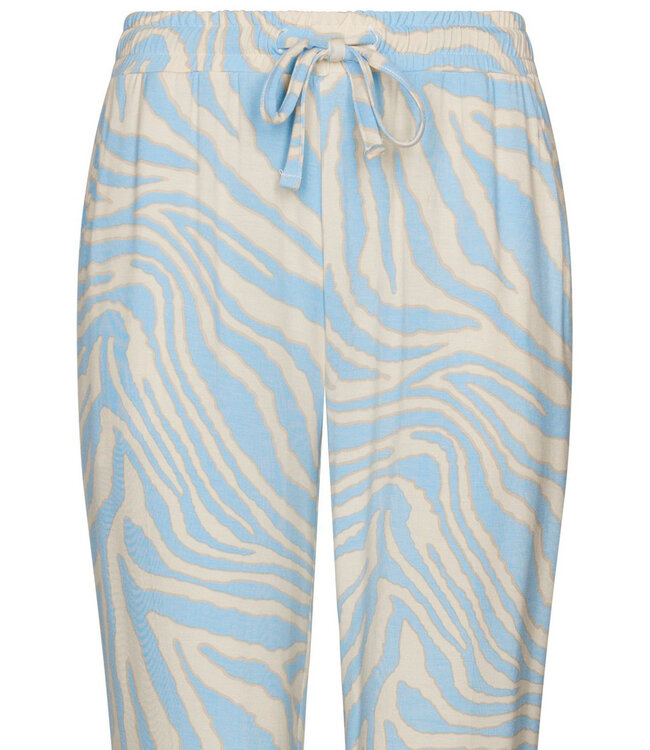 ecovero-viscose short sleeve pyjama with buttons blue animal