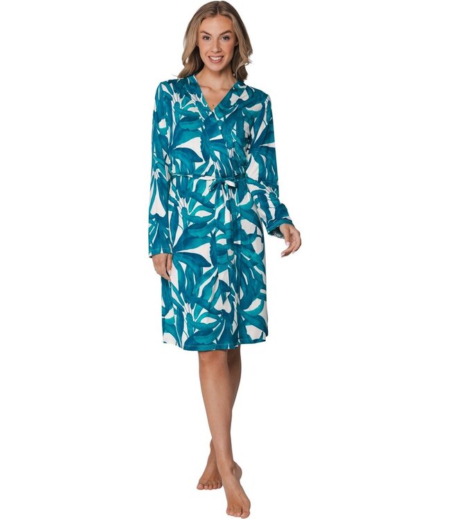 luxe viscose-elastaan dames overslag kimono Sky Blue Dreams