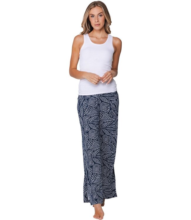 mix & match wide leg beach pants leafy ocean