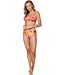 floral underwired summery bikini with adjustable straps coral beach