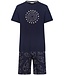 Pastunette for Men blauwe heren shorty set van katoen met print Palm Adventure Holiday
