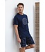 men's dark blue trendy cotton shorty set palm adventure holiday