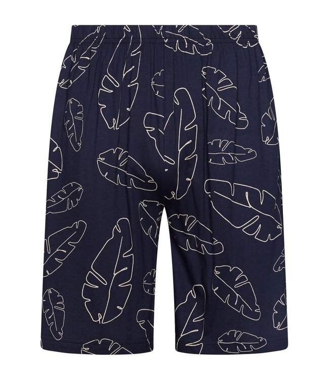 men's dark blue trendy cotton shorty set palm adventure holiday
