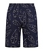 blauwe heren shorty set van katoen met print Palm Adventure Holiday