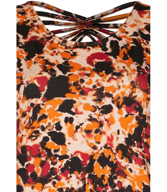 sleeveless beachdress with cross back straps sunshine flower