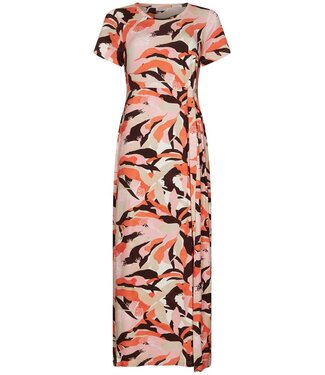 Pastunette Beach extra lange strandjurk met korte mouwen en knoopdetail paradise pink