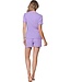 lilac short sleeved cotton-mix ladies shorty set fabulous flower