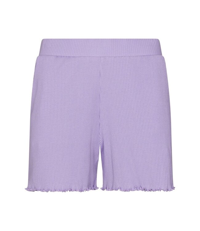 lilac short sleeved cotton-mix ladies shorty set fabulous flower