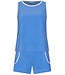 Rebelle Beach trendy blauwe badstof mouwloze strand set sporty beach