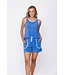 trendy blue terry sleeveless beach shorty with pockets sporty beach