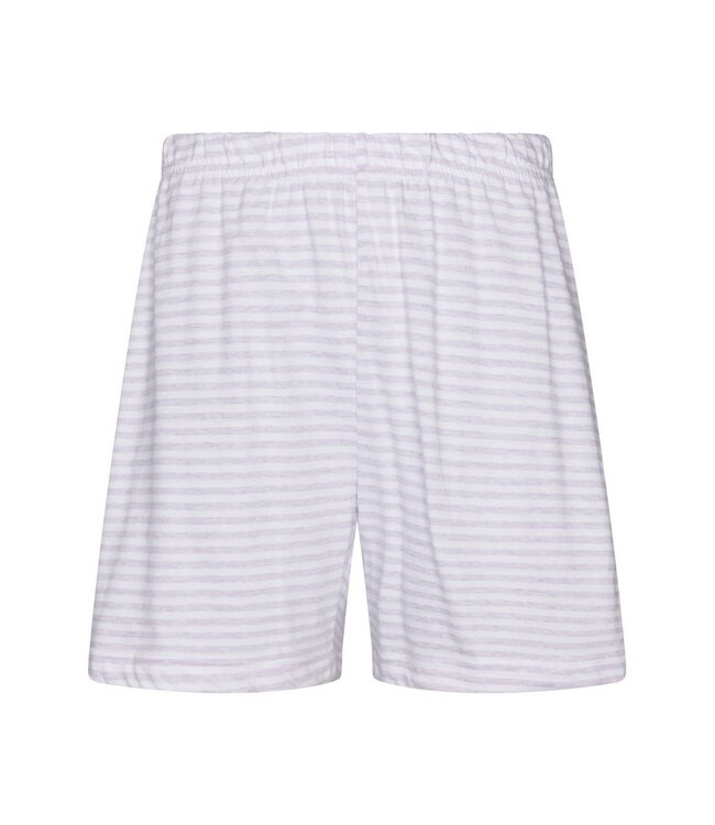 ladies lilac sleevesless cotton shorty set stripey lilac