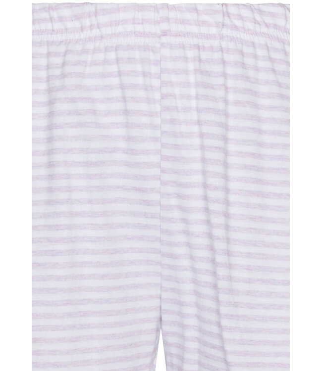 ladies lilac sleeveless cotton shorty set stripey lilac