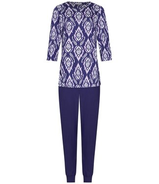 Pastunette ladies cotton-modal 3/4 sleeve pyjama set floral jewel