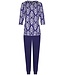 ladies cotton-modal 3/4 sleeve pyjama set floral jewel