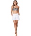 wit katoenen strandshort met taillekoord fabulous beach mix