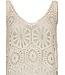 beautiful see-through cream cotton sleeveless beachdress chic crochet