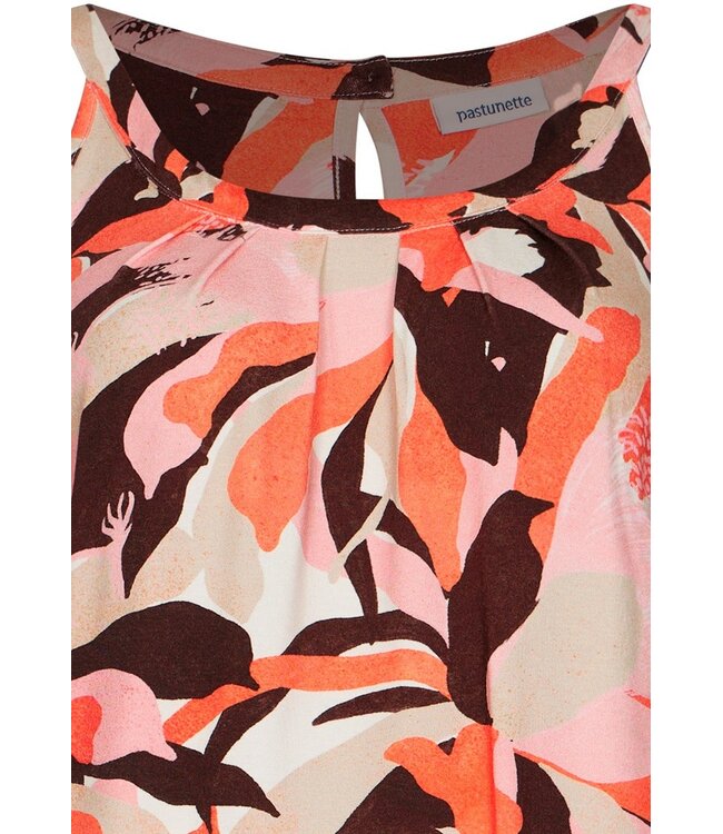 ladies sleeveless beachdress with flattefing front paradise pink