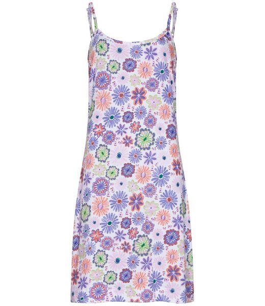 Rebelle lila biologisch katoenen dames spaghetti nachthemd fabulously flowerly