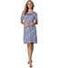 ladies short sleeve bamboo-elastane-mix nightdress bamboo waves