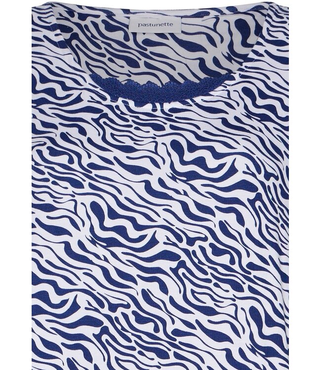 ladies short sleeve bamboo-elastane-mix nightdress bamboo waves