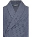 men's grey  cotton jacquard terry  wrap-over bathrobe geometric groove