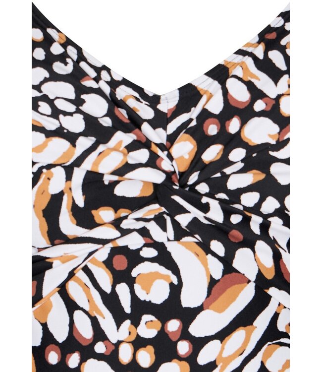 soft cup powernet v-hals badpak met twist sandy beach